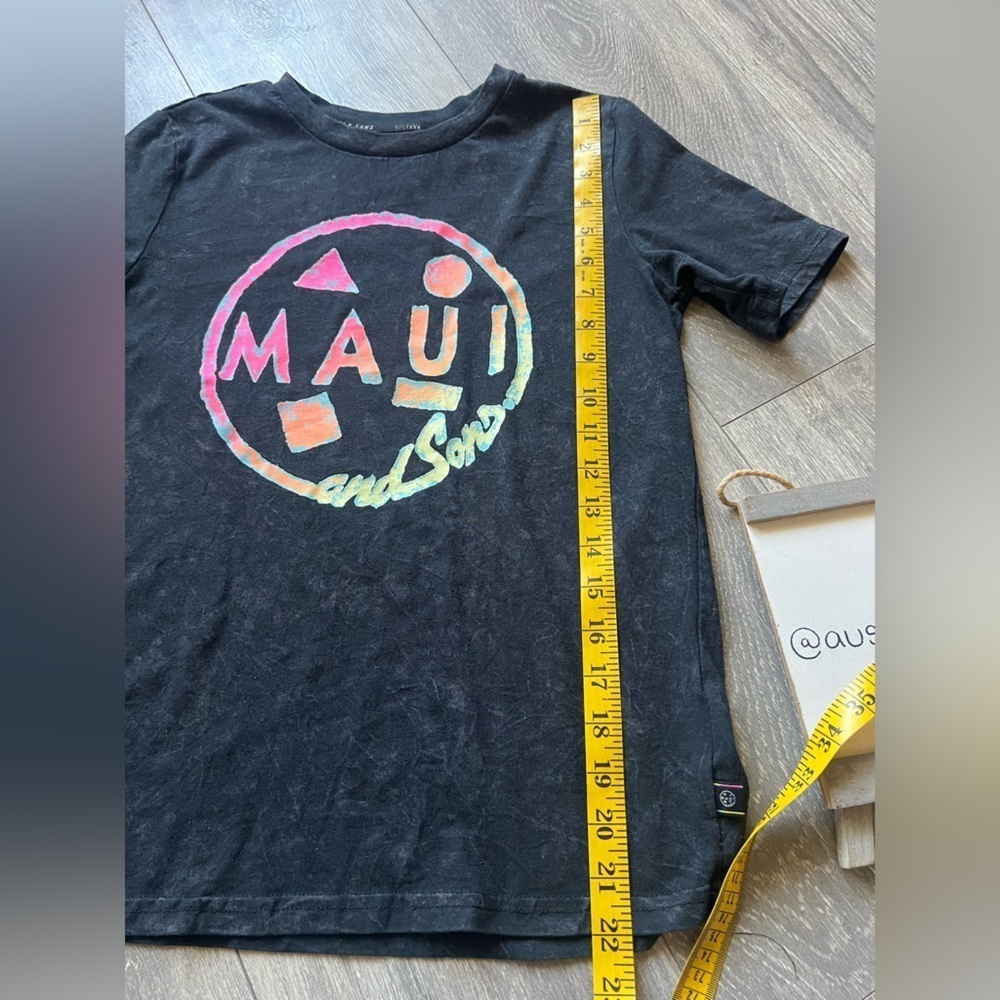 MAUI AND SONS Amped Cookie Neon Off Black Surf Beach T-Shirt. Size S - Picture 10 of 10